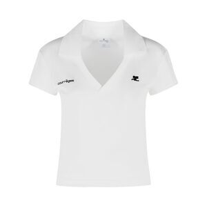 Courreges White Polyester Polo Shirt Women